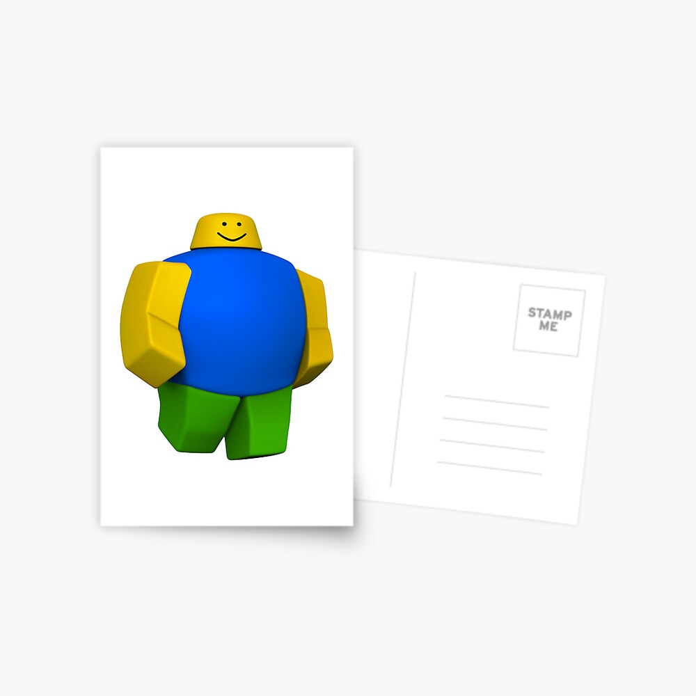 Noob Heavy Greeting Card By Theresthisthing Redbubble - roblox noob waving