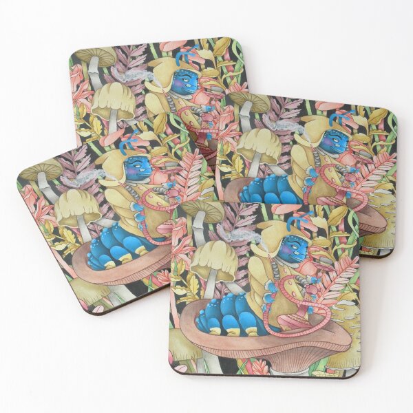 Item preview, Blue caterpillar (Alice in Wonderland) designed and sold by adeillustrator.