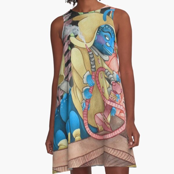 Oruga azul (Alicia en el país de las Maravillas) Vestido acampanado