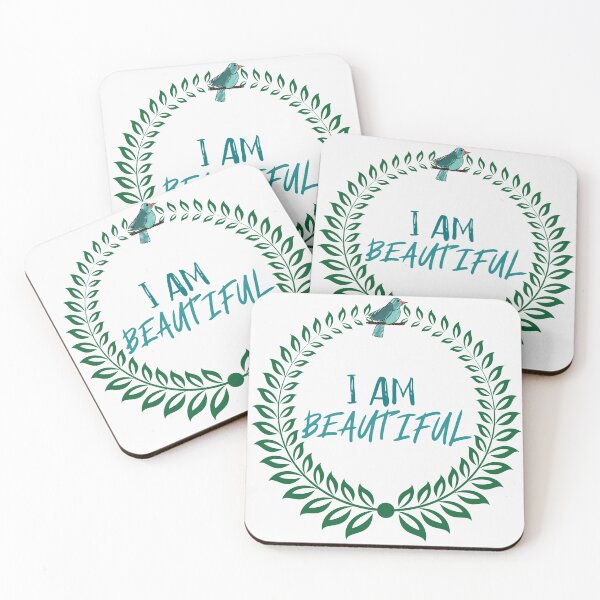 Item preview, I AM BEAUTIFUL, MOTIVATIONAL SELF LOVE, SELF CARE MESSAGE designed and sold by corner-shop.