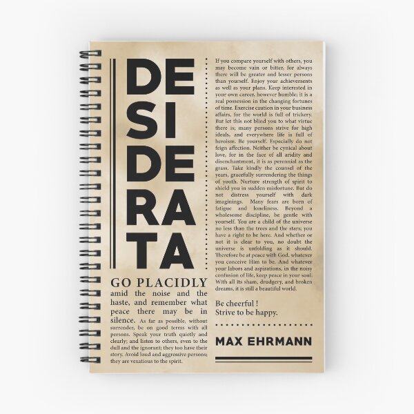 Item preview, Desiderata, Max Ehrmann - Typography Print 30 - Literary Poster designed and sold by Studio Grafiikka.