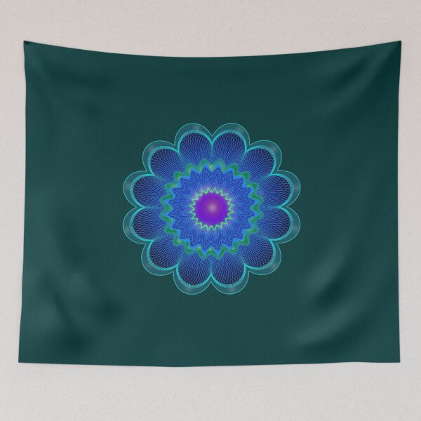 Item preview, Peaceful Calm Mandala in shades of Blue designed and sold by headpossum.