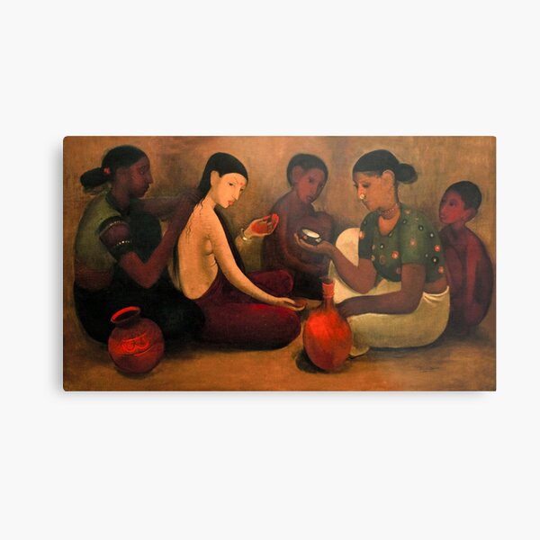 Bride's Toilet - Amrita Sher-Gil Metal Print