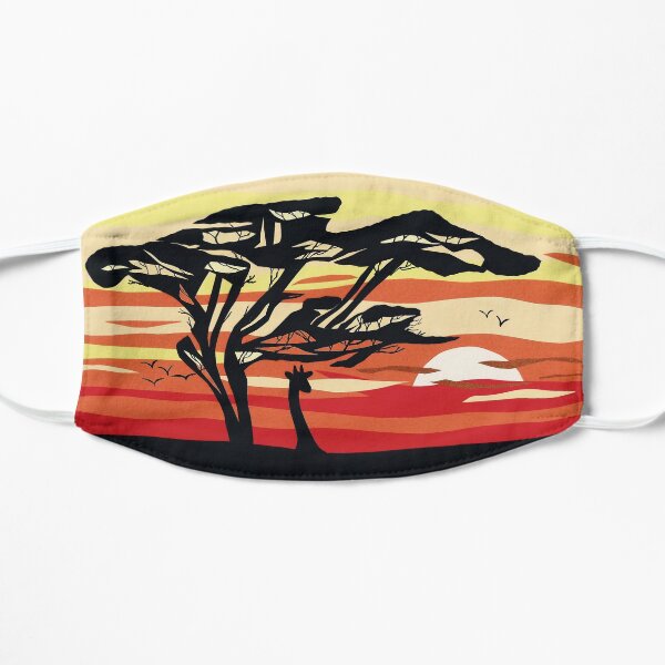African sunset Flat Mask