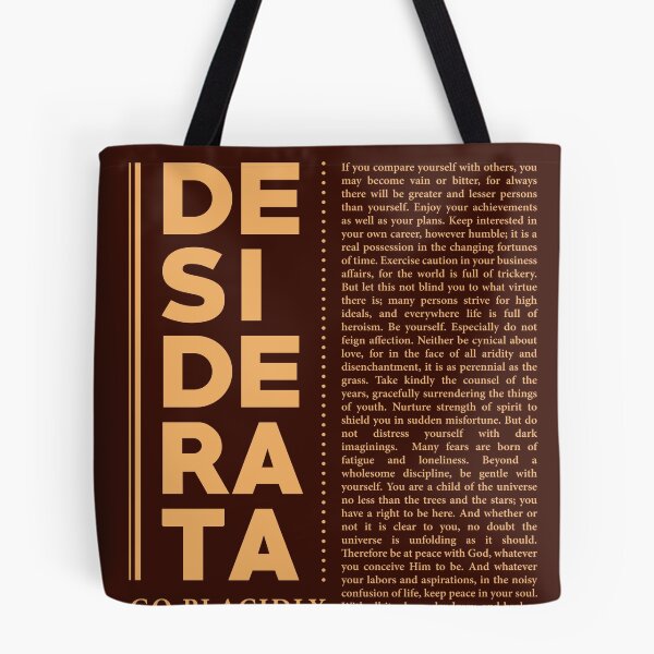 Item preview, Desiderata, Max Ehrmann - Typography Print 32 - Literary Poster designed and sold by Studio Grafiikka.