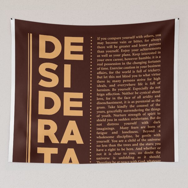 Item preview, Desiderata, Max Ehrmann - Typography Print 32 - Literary Poster designed and sold by Studio Grafiikka.