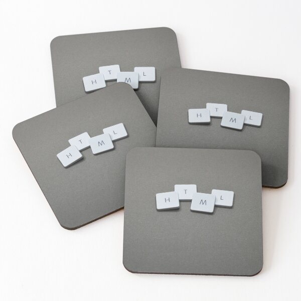 Item preview, HTML Four Letter Tiles designed and sold by minimalcinema.