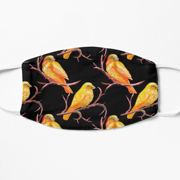 Yellow Canary Bird Pattern Mask