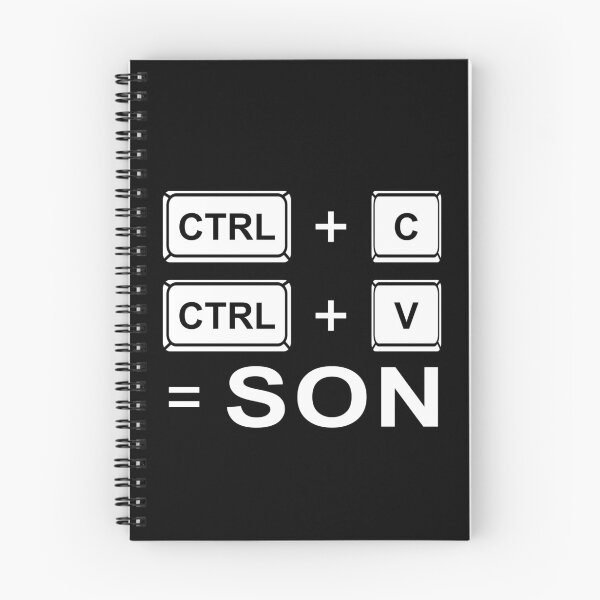 Item preview, Copy of Ctrl C Ctrl V son Family Matchin Gift for Computer Geek designed and sold by skulltshirt.