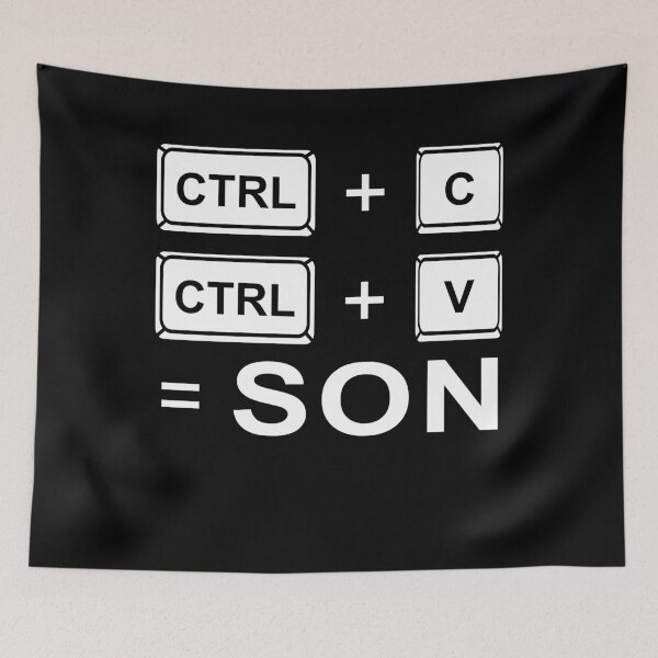 Item preview, Copy of Ctrl C Ctrl V son Family Matchin Gift for Computer Geek designed and sold by skulltshirt.