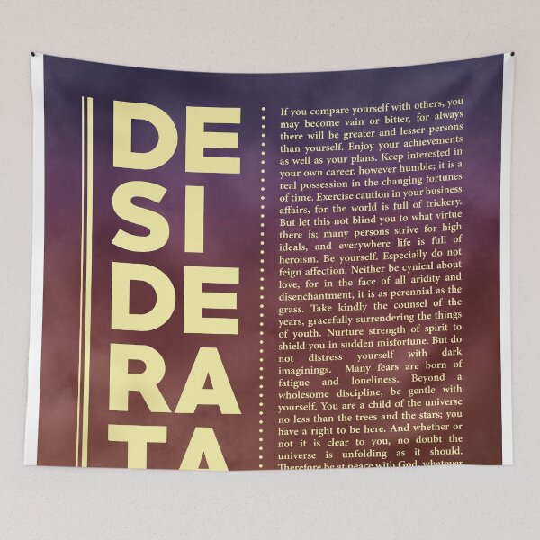 Item preview, Desiderata, Max Ehrmann - Typography Print 33 - Literary Poster designed and sold by Studio Grafiikka.