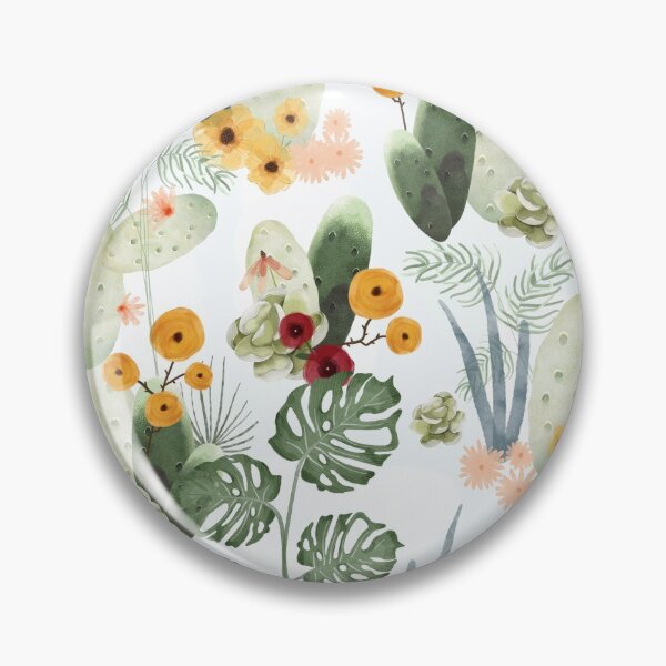 Artikelvorschau, Kakteen, Sukkulenten und Monstera - Florales Pattern entworfen und verkauft von CoffeeandPixels.