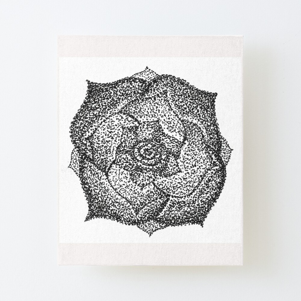 Pink black pointillism & amp; white (FOND BLANC) / Pointillism rose black &  amp; white (WHITE BACKGROUND)