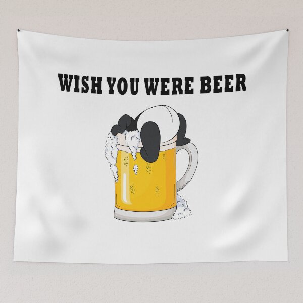 Item preview, Wish You Were Beer - Funny Panda designed and sold by BandOfThePand.