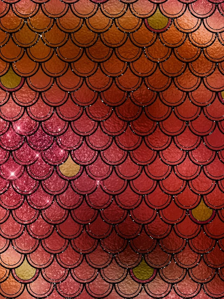 Thumbnail 5 of 5, iPhone Case, Red Mermaid Pattern designed and sold by MyTribePatterns.