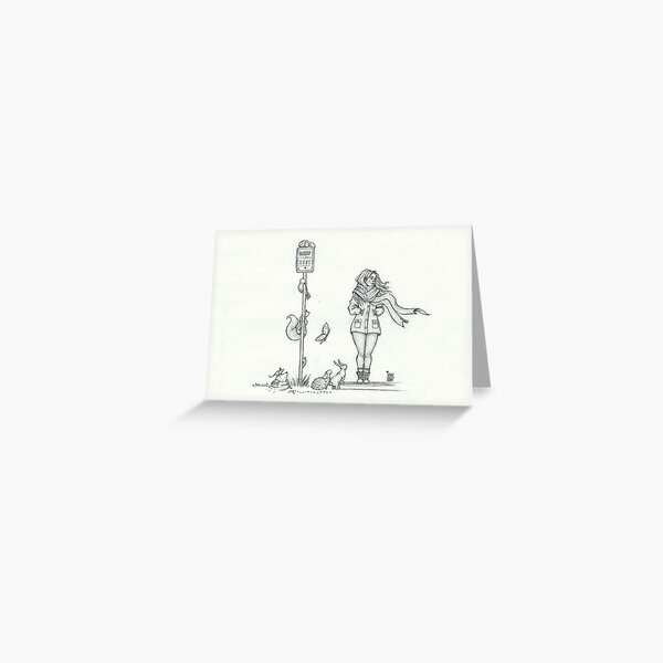 Busstop Greeting Card