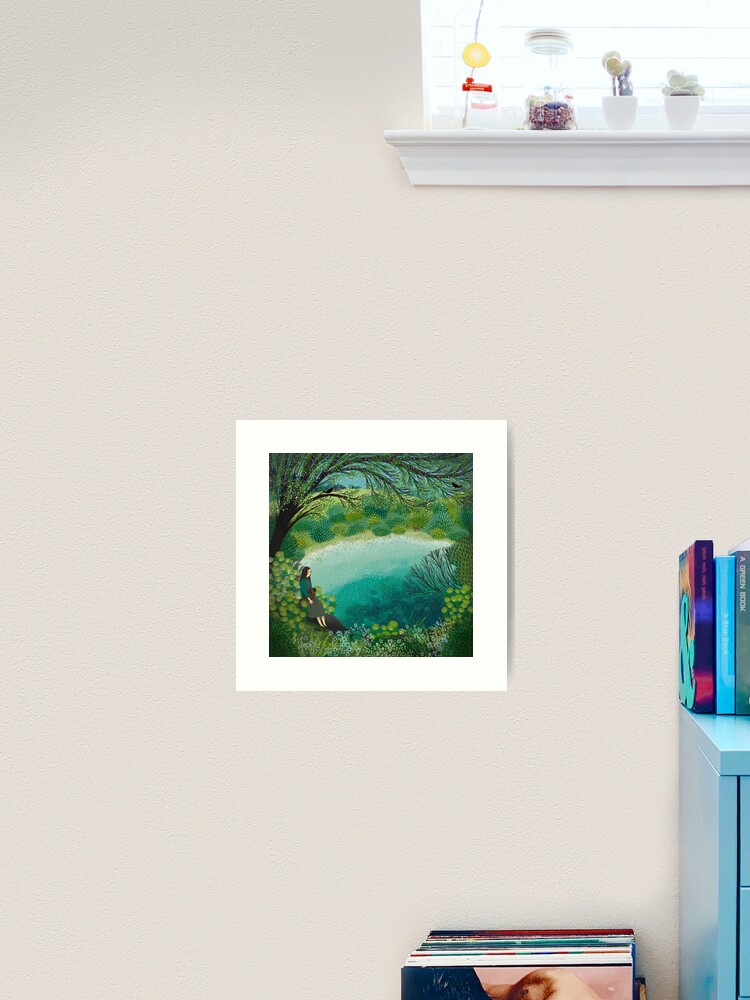 Thumbnail 1 of 3, Art Print, Pensive at the Pond designed and sold by Jane-Newland.