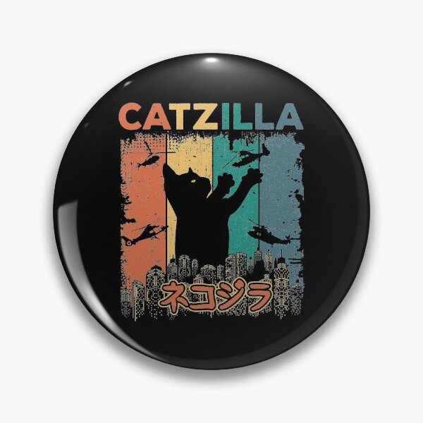 Item preview, Catzilla Japanese Funny Retro Catzilla designed and sold by AmoreRoso.