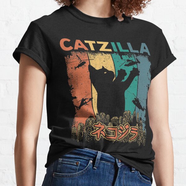 Catzilla Japanese Funny Retro Catzilla Classic T-Shirt
