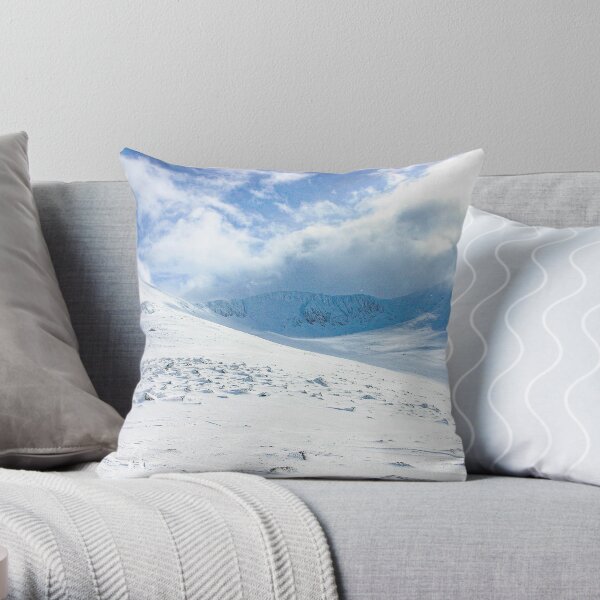 Winter in Coire an t-Sneachda, The Northern Corries, Cairngorm Throw Pillow
