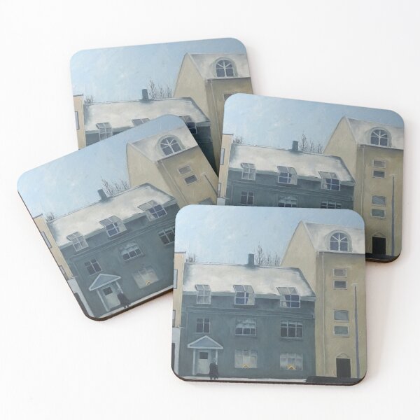 Item preview, Icelandic Houses Painting designed and sold by Harriet Job.