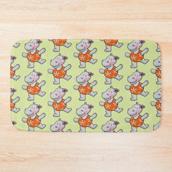 Item preview, Cute hippo girl in swimsuit designed and sold by CuteCartoon.