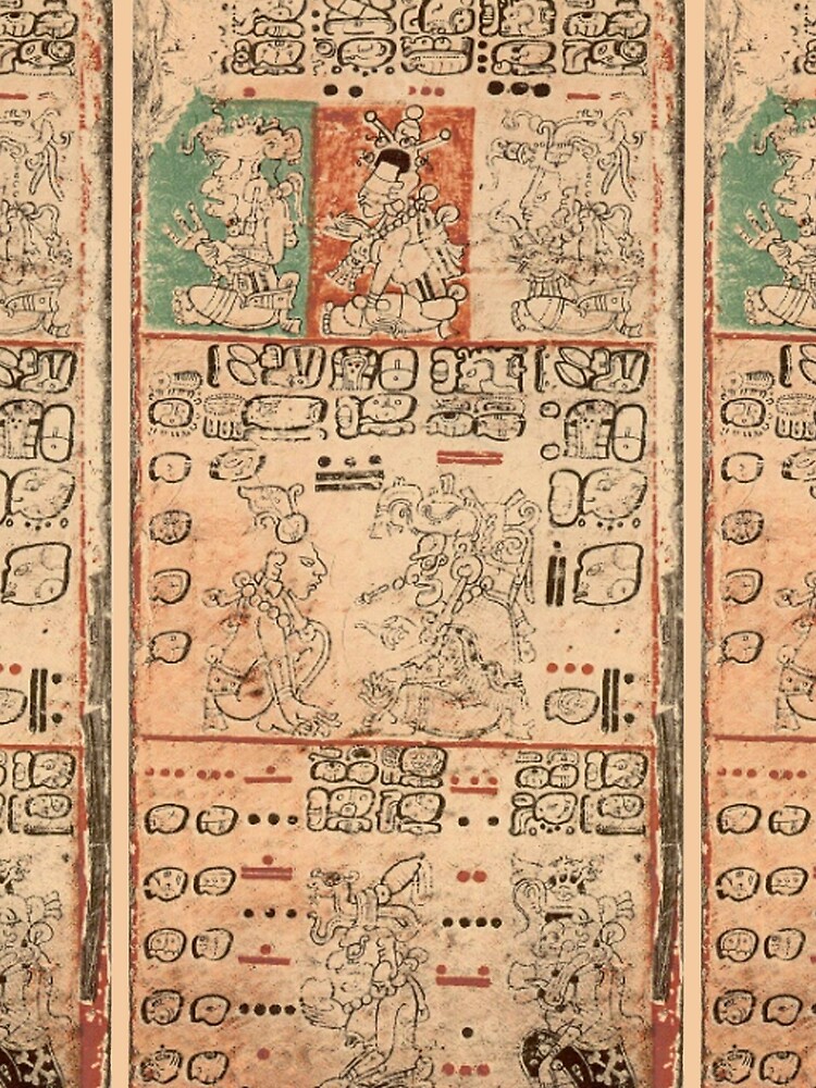 MAYA. MAYAN. Dresden Codex, Circa 11th or 12th century. by TOMSREDBUBBLE