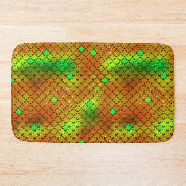 Item preview, Orange Mermaid Pattern  designed and sold by MyTribePatterns.