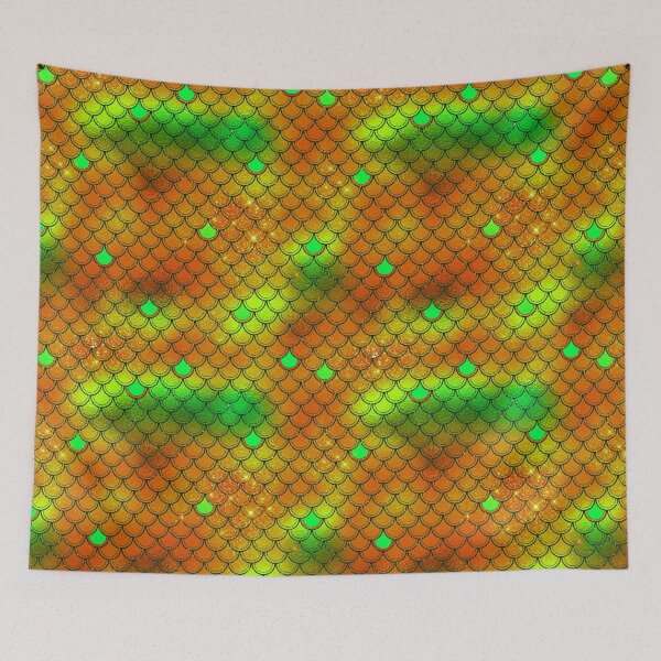 Item preview, Orange Mermaid Pattern  designed and sold by MyTribePatterns.