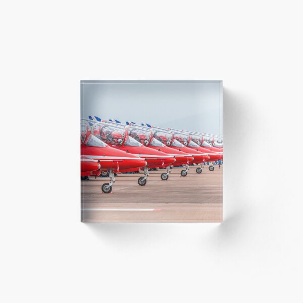 Red Arrows lined up Acrylic Block