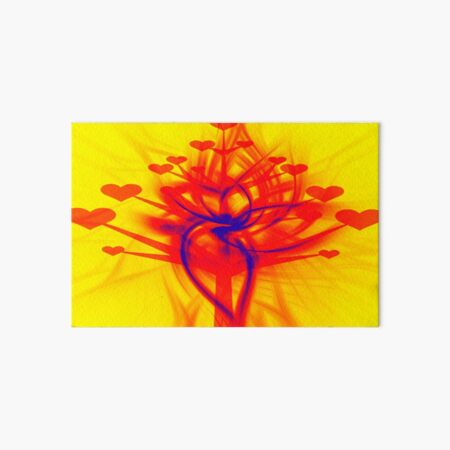 Valentine Tree of Hearts Art Board Print