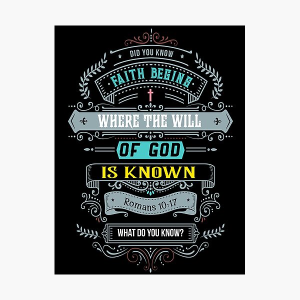 Faith Begins Photographic Print