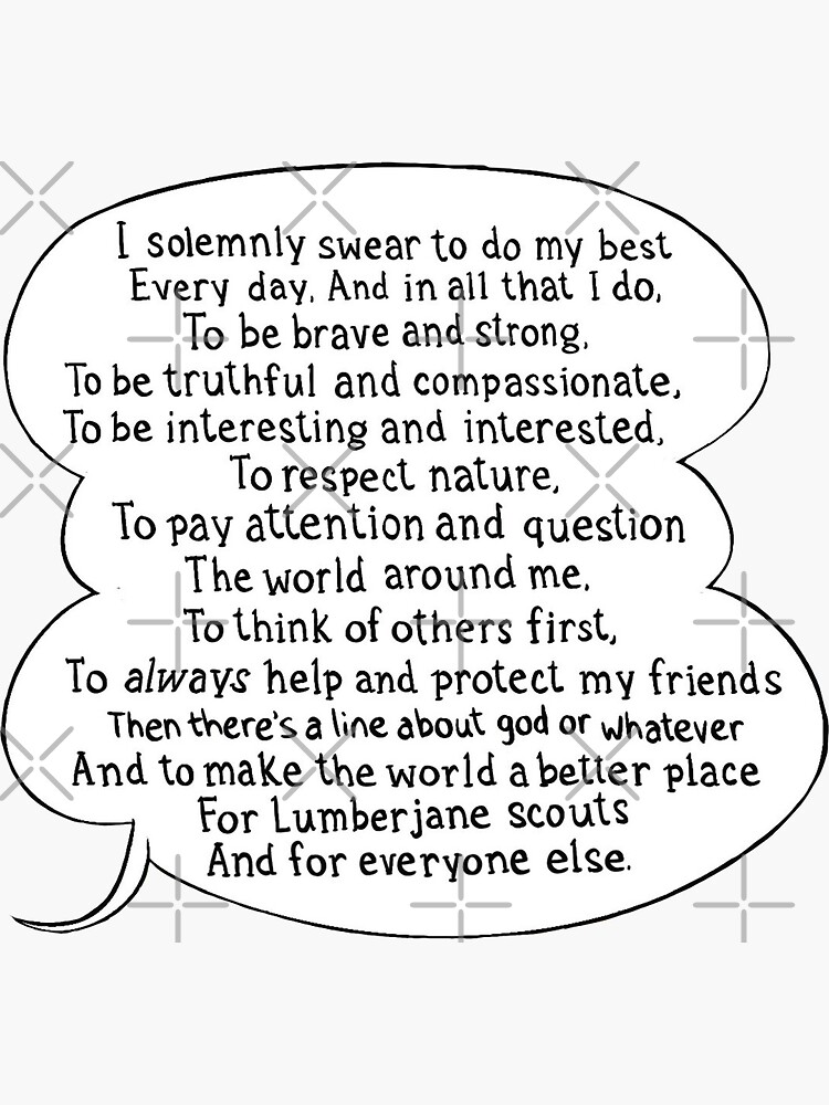 " Lumberjanes Pledge" Sticker for Sale by theloneblonde Redbubble