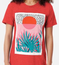 Whoa - palm sunrise southwest california palm beach sun city los angeles hawaii palm springs resort decor Tri-blend T-Shirt