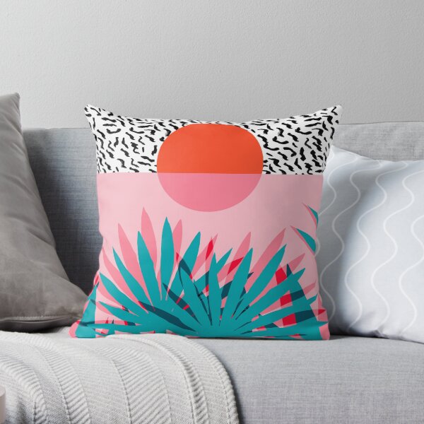 Whoa - palm sunrise southwest california palm beach sun city los angeles hawaii palm springs resort decor Throw Pillow
