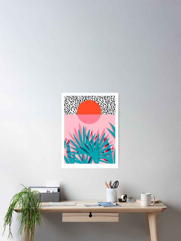 Alternate view of Whoa - palm sunrise southwest california palm beach sun city los angeles hawaii palm springs resort decor Poster