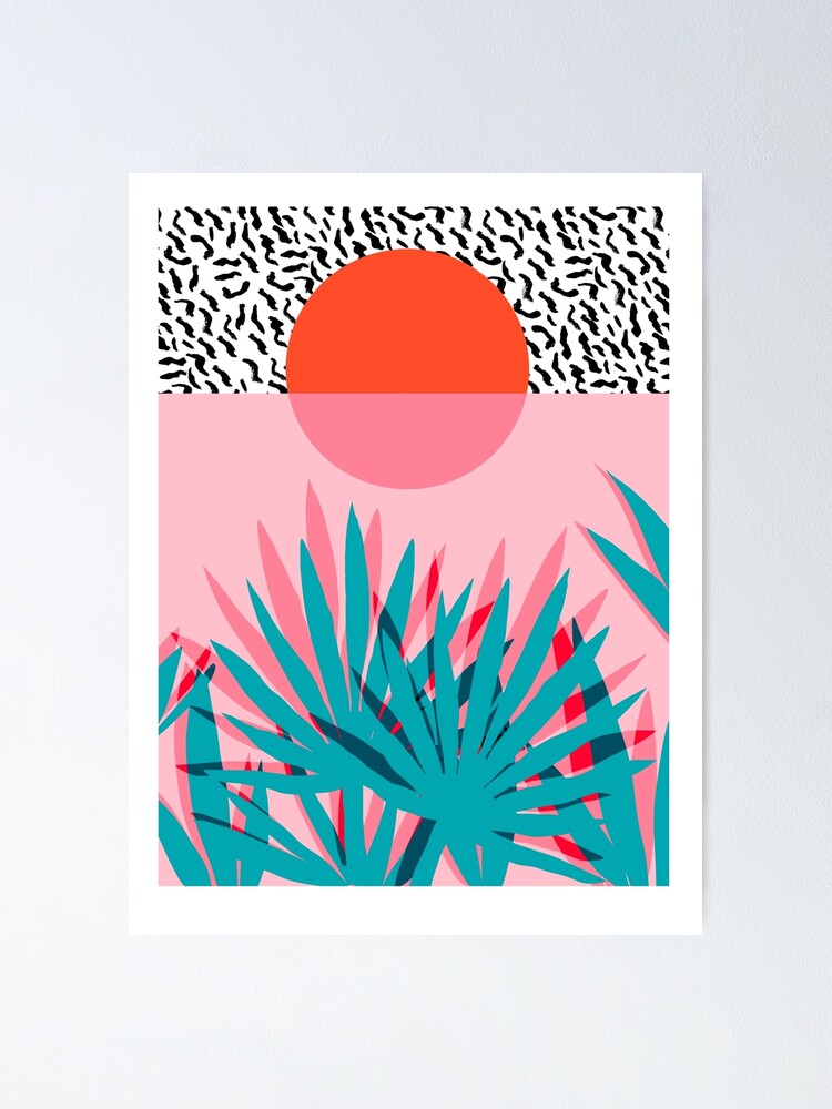 Alternate view of Whoa - palm sunrise southwest california palm beach sun city los angeles hawaii palm springs resort decor Poster