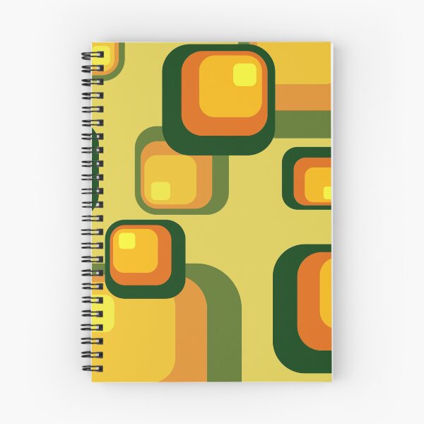 Artikelvorschau, Geometrisches Design Vintage Retro Quadrate grün orange gelb entworfen und verkauft von Move-Art.