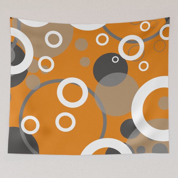 Item preview, Kopie von Kopie von Kopie von Kopie von Geometric Design with circles black orange designed and sold by Move-Art.