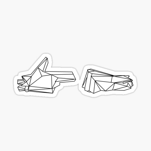 Run The Jewels 4 Wireframe Sticker