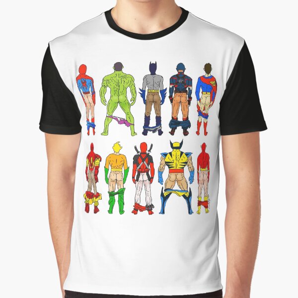 Superhero Butts Graphic T-Shirt