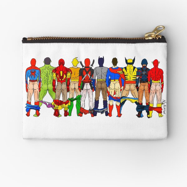 Superhero Butts Zipper Pouch