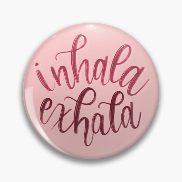 Item preview, Inahala Exhala - Inhale Exhale - Pink Calligraphy Design designed and sold by Sarah Stone.