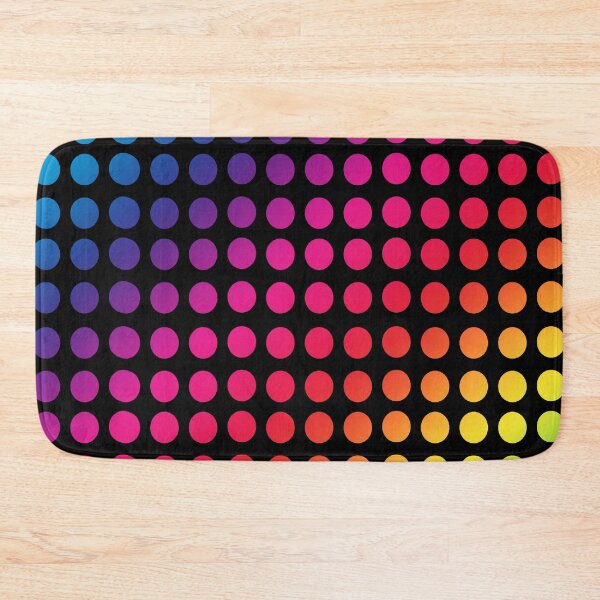 Item preview, rainbow dots on black designed and sold by ShyflyerArts.