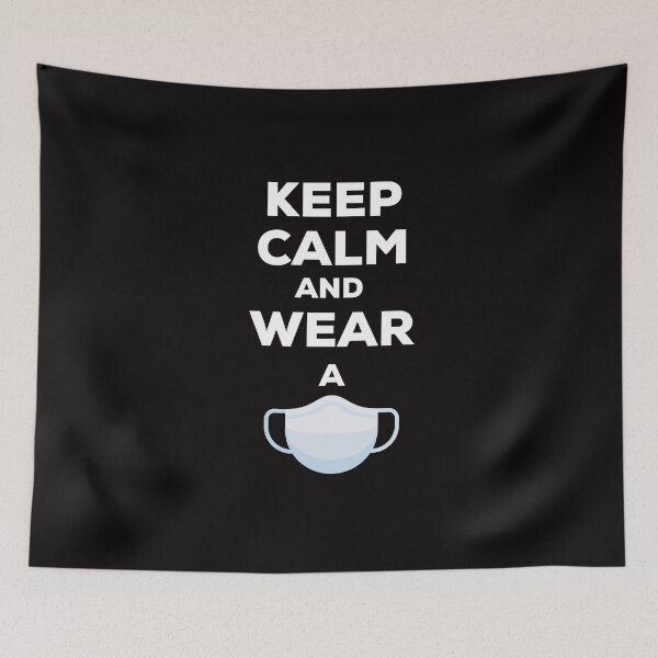 Item preview, keep calm and wear a mask  designed and sold by Drahmed.