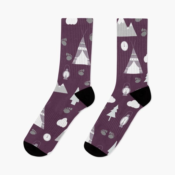 Item preview, Purple Camping Mountains and Tents designed and sold by shadowbright.