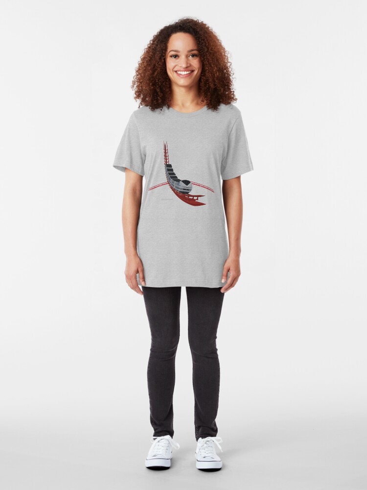Alternate view of Magnum XL-200 Record Breaker Coaster Design Slim Fit T-Shirt