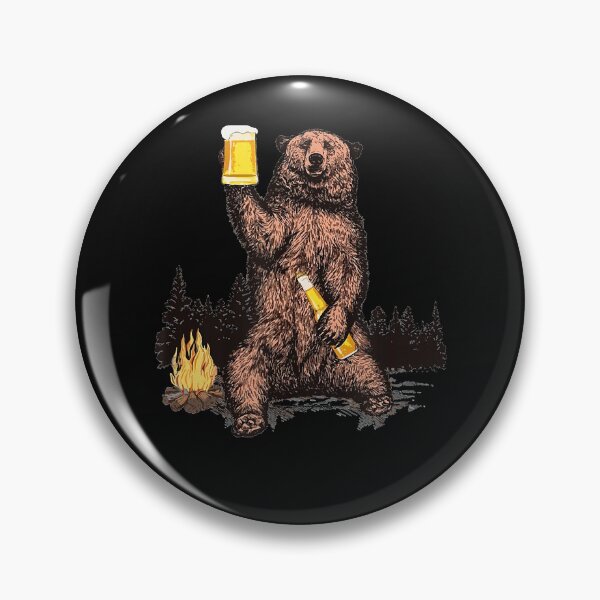Item preview, Bear Drinking Beer Camp Fire Woods Outdoor designed and sold by IlyasMusliyevic.