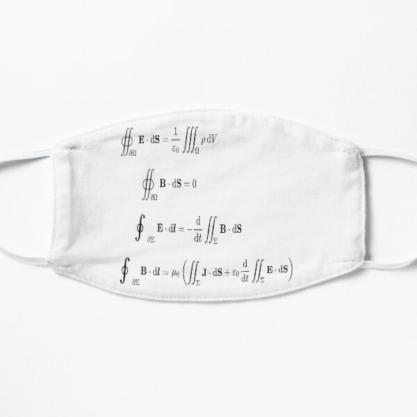 Maxwell's equations, #Maxwells, #equations, #MaxwellsEquations, Maxwell, equation, MaxwellEquations, #Physics, Electricity, Electrodynamics, Electromagnetism Flat Mask