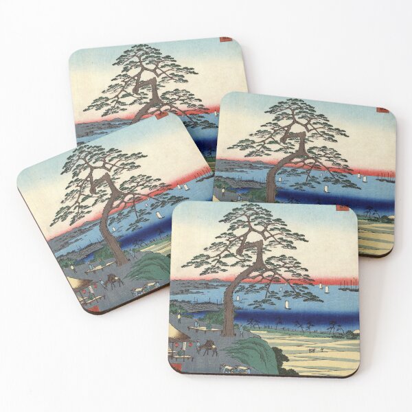Item preview, Armor Hanging Pine Hakkeizaka - Hiroshige Ando - 1856 - woodcut designed and sold by CrankyOldDude.